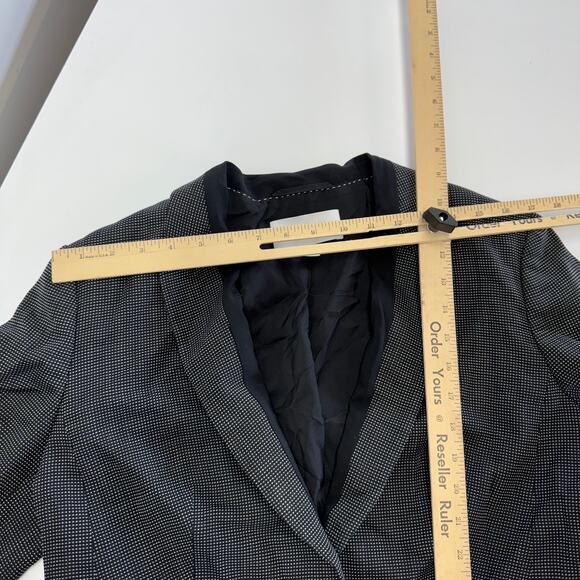 Boss Hugo Boss Blazer Womens Small Black White Check Jorita Suit Jacket Wool - Picture 7 of 9